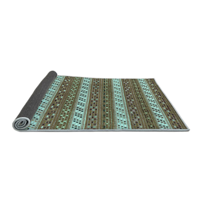 Sideview of Abstract Light Blue Modern Rug, abs239lblu