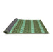 Sideview of Abstract Turquoise Modern Rug, abs239turq