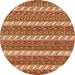 Round Abstract Mango Orange Modern Rug, abs239