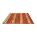 Sideview of Machine Washable Abstract Orange Modern Area Rugs, wshabs239org