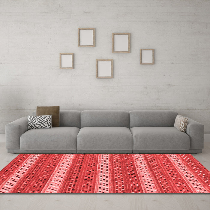 Modern Red Washable Rugs