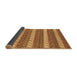 Sideview of Abstract Brown Modern Rug, abs239brn