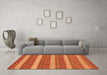 Machine Washable Abstract Orange Modern Area Rugs in a Living Room, wshabs239org