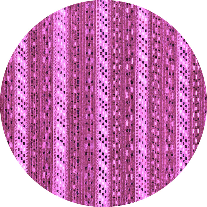 Round Machine Washable Abstract Purple Modern Area Rugs, wshabs239pur