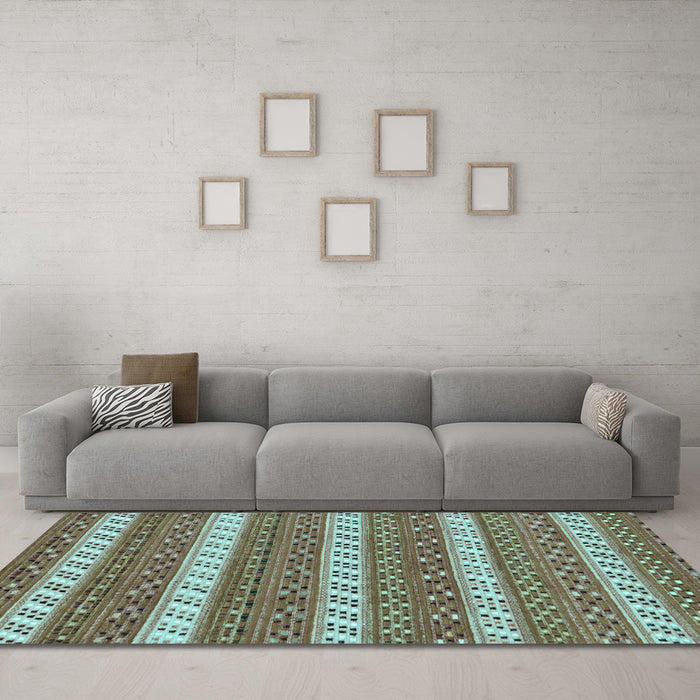 Machine Washable Abstract Light Blue Modern Rug in a Living Room, wshabs239lblu