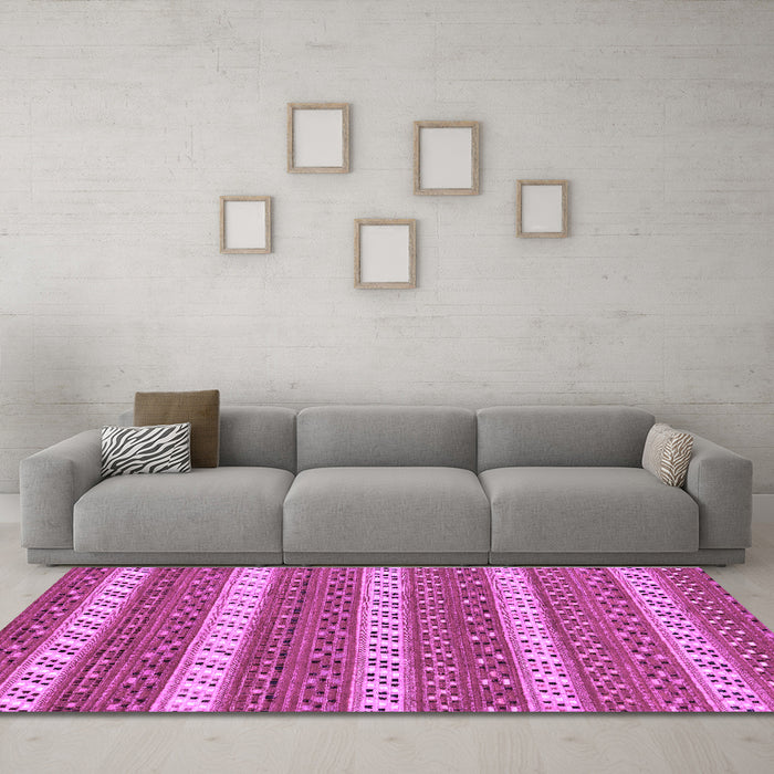Machine Washable Abstract Purple Modern Area Rugs in a Living Room, wshabs239pur