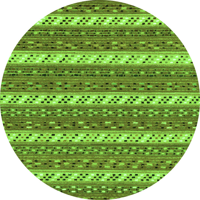 Round Abstract Green Modern Rug, abs239grn