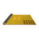 Sideview of Abstract Yellow Modern Rug, abs23yw