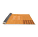 Sideview of Abstract Orange Modern Rug, abs23org