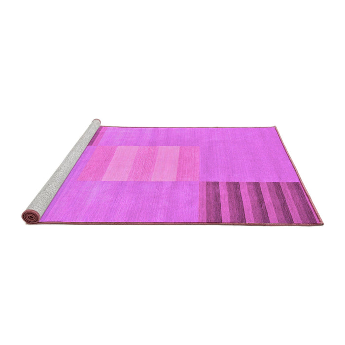 Sideview of Machine Washable Abstract Purple Modern Area Rugs, wshabs23pur