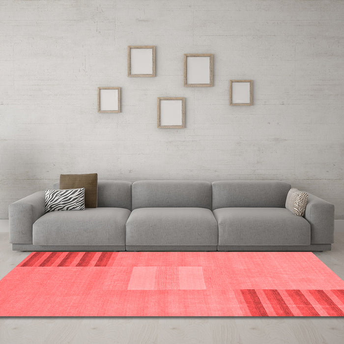Modern Red Washable Rugs