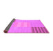 Sideview of Abstract Purple Modern Rug, abs23pur