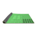 Sideview of Abstract Emerald Green Modern Rug, abs23emgrn