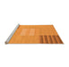 Sideview of Machine Washable Abstract Orange Modern Area Rugs, wshabs23org