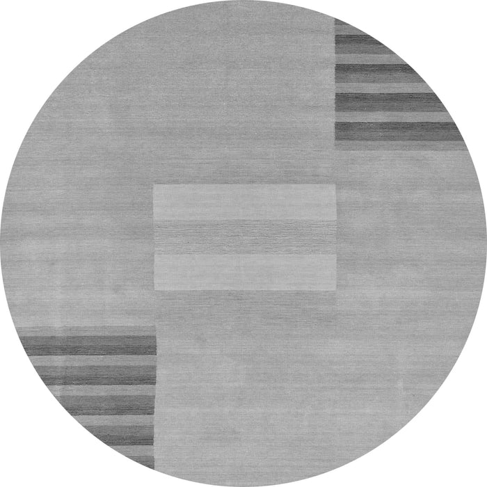 Round Abstract Gray Modern Rug, abs23gry