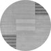 Round Abstract Gray Modern Rug, abs23gry