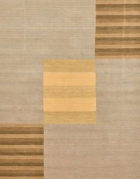 Machine Washable Abstract Bronze Brown Rug, wshabs23