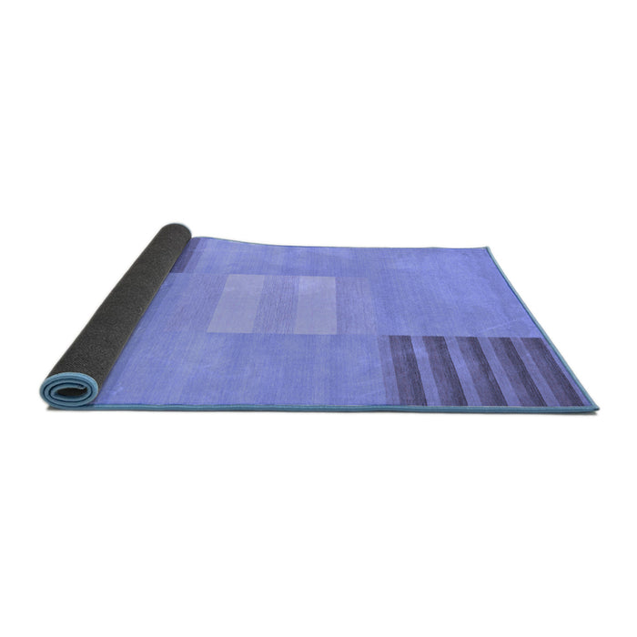Sideview of Abstract Blue Modern Rug, abs23blu