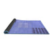 Sideview of Abstract Blue Modern Rug, abs23blu