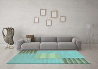 Machine Washable Abstract Light Blue Modern Rug, wshabs23lblu