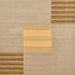 Square Abstract Bronze Brown Modern Rug, abs23