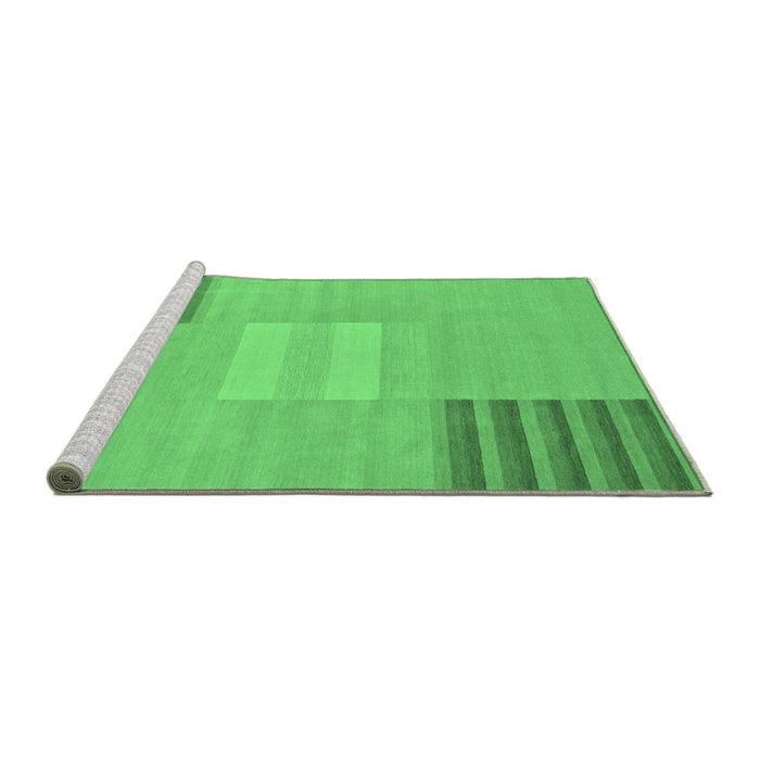 Sideview of Machine Washable Abstract Emerald Green Modern Area Rugs, wshabs23emgrn