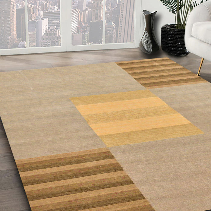 Machine Washable Abstract Bronze Brown Rug in a Family Room, wshabs23