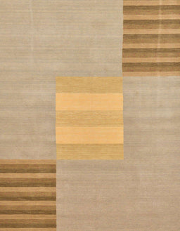 Abstract Bronze Brown Modern Rug, abs23