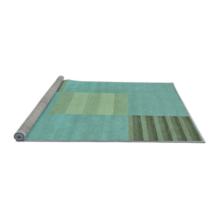 Sideview of Machine Washable Abstract Light Blue Modern Rug, wshabs23lblu