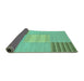 Sideview of Abstract Turquoise Modern Rug, abs23turq