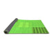 Sideview of Abstract Green Modern Rug, abs23grn