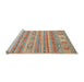 Sideview of Machine Washable Abstract Rust Pink Rug, wshabs2400