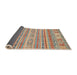 Sideview of Abstract Rust Pink Modern Rug, abs2400