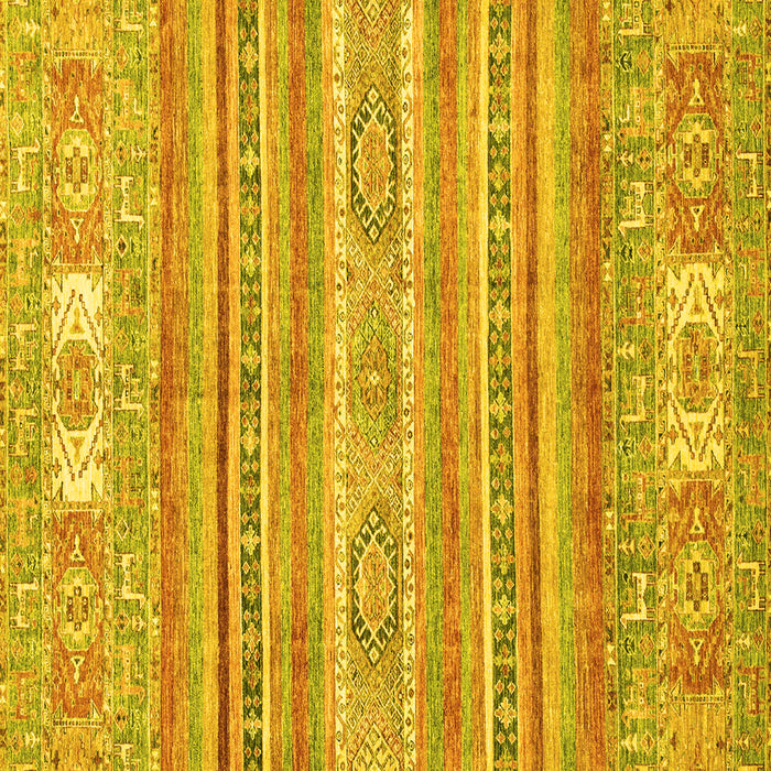 Square Machine Washable Abstract Yellow Modern Rug, wshabs2400yw