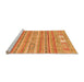 Sideview of Machine Washable Abstract Orange Modern Area Rugs, wshabs2400org