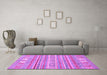 Machine Washable Abstract Purple Modern Area Rugs in a Living Room, wshabs2400pur