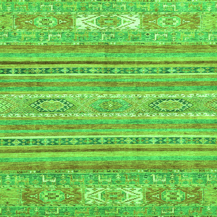 Square Machine Washable Abstract Green Modern Area Rugs, wshabs2400grn