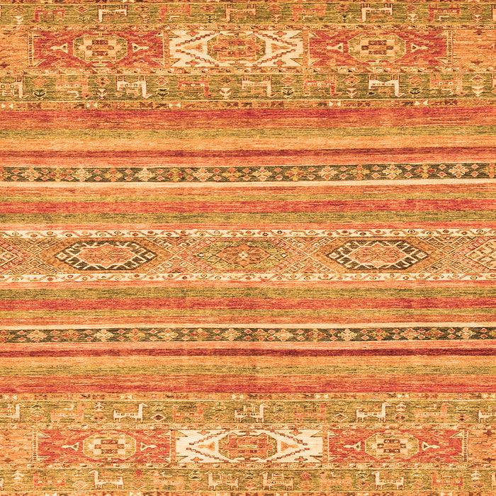 Square Abstract Orange Modern Rug, abs2400org