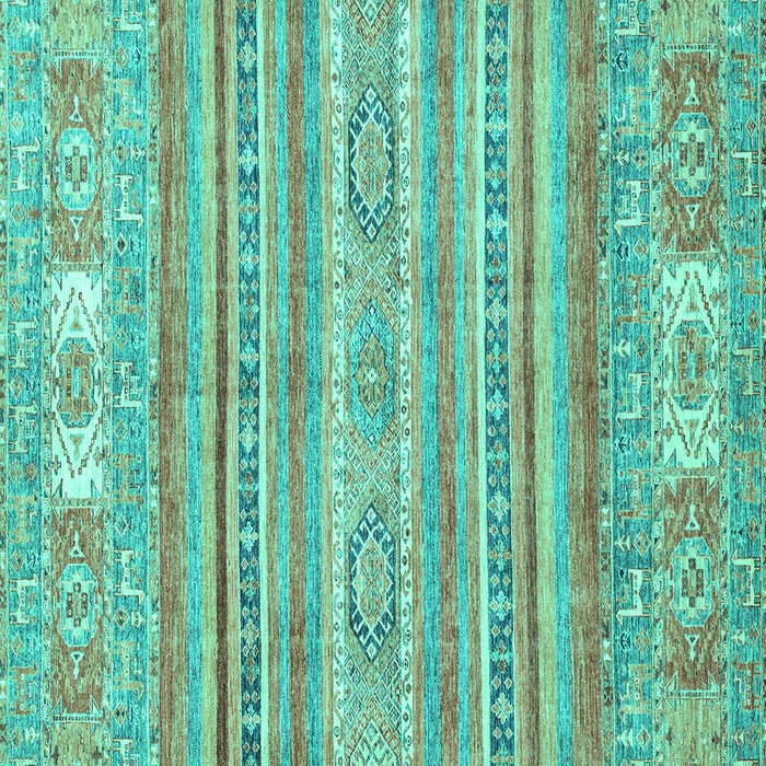 Square Machine Washable Abstract Turquoise Modern Area Rugs, wshabs2400turq