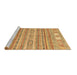 Sideview of Machine Washable Abstract Brown Modern Rug, wshabs2400brn