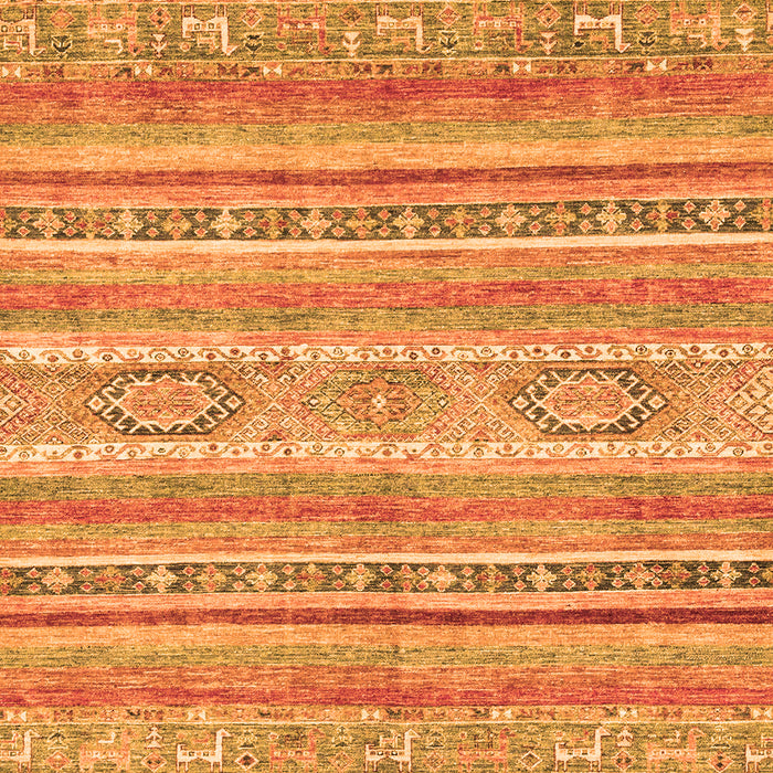 Machine Washable Abstract Orange Modern Area Rugs, wshabs2400org