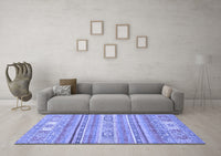 Machine Washable Abstract Blue Modern Rug, wshabs2400blu