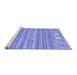 Sideview of Machine Washable Abstract Blue Modern Rug, wshabs2400blu