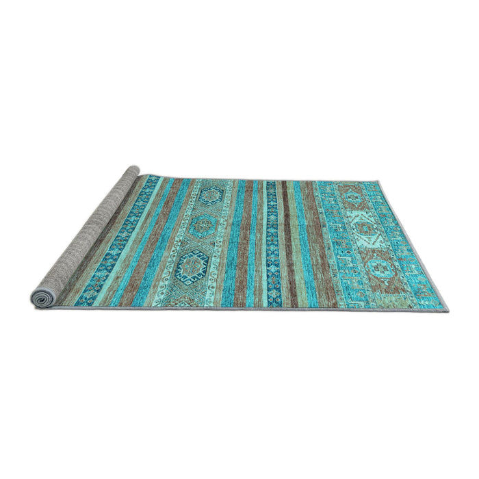Sideview of Machine Washable Abstract Light Blue Modern Rug, wshabs2400lblu