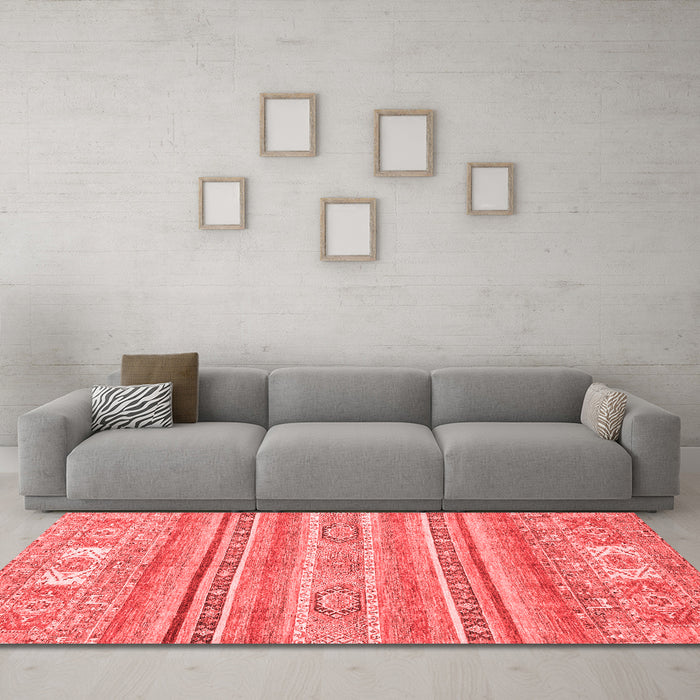 Modern Red Washable Rugs