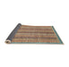 Sideview of Abstract Sand Brown Oriental Rug, abs2401