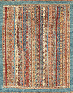 Abstract Sand Brown Oriental Rug, abs2401