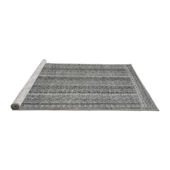 Sideview of Machine Washable Oriental Gray Modern Rug, wshabs2401gry