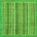 Square Oriental Green Modern Rug, abs2401grn