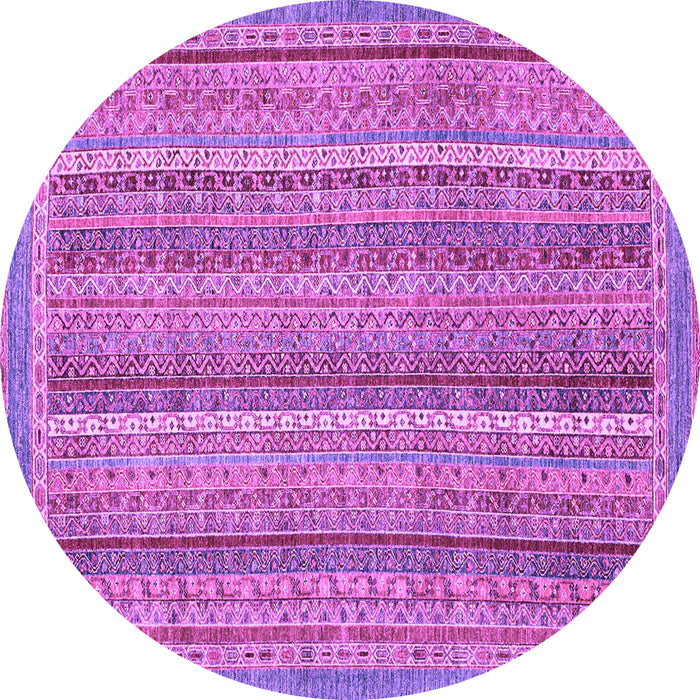 Round Machine Washable Oriental Purple Modern Area Rugs, wshabs2401pur
